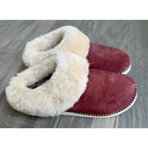 Olukai Woman’s Ku’i Indoor/Outdoor Slippers Size 8 Burgundy Cozy Comfort NWOB